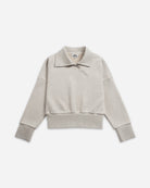Oatmeal Heather Diagonal Quarter Zip Womens Collared Zip Up Future Classics