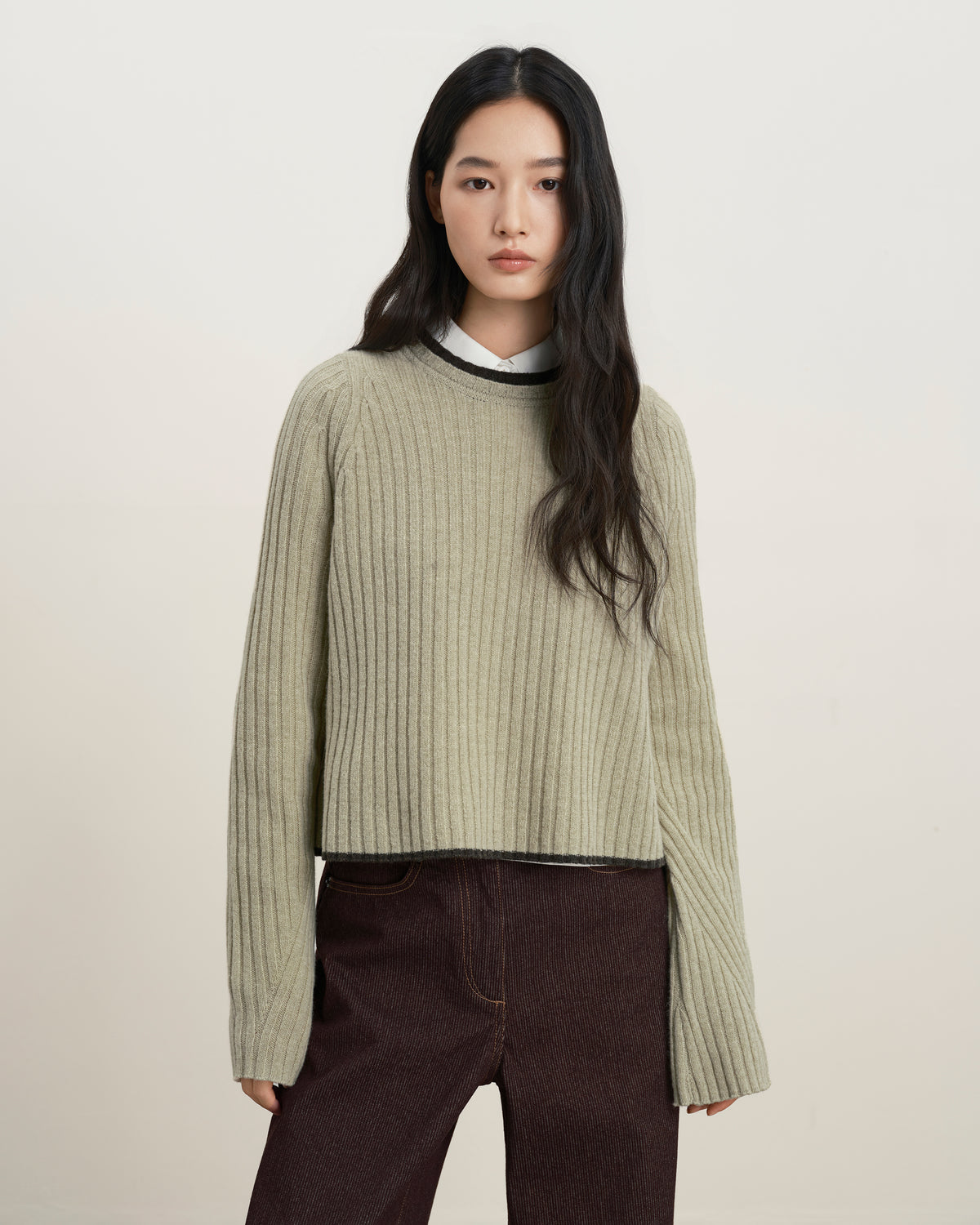 Lint Double Collar Sweater Womens Pullover Sweater Future Classics Clothing