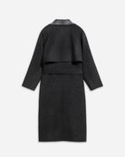 Raven Heather Doubleface Collar Coat Womens Long Overcoat Future Classics 
