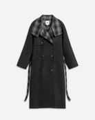 Raven Heather Doubleface Collar Coat Womens Long Overcoat Future Classics 