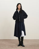 Raven Heather Doubleface Short Jacket Womens Cropped Outerwear Jacket Future Classics