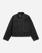 Raven Heather Doubleface Short Jacket Womens Cropped Outerwear Jacket Future Classics