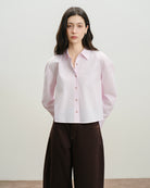 Orchid Tint Flared Shirt Womens Collared Woven Button Up Shirt Future Classics