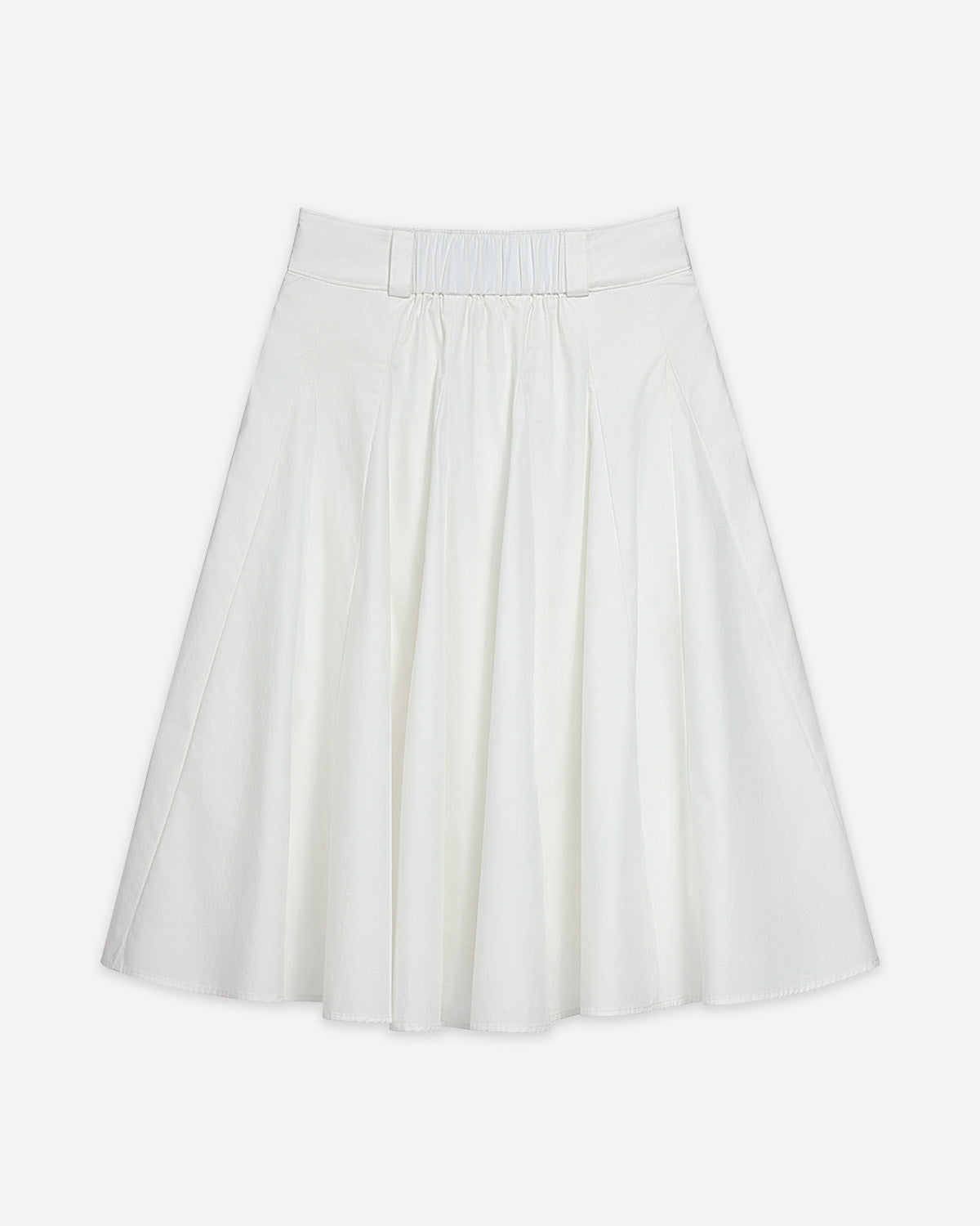 Off White Inverted Pleats Skirt Womens Medium Length White Skirt Future Classics