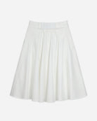 Off White Inverted Pleats Skirt Womens Medium Length White Skirt Future Classics