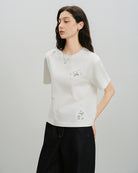 Off White Let's Jazz Boxy Tee Womens Crew Neck Short Sleeve Tee Graphic Design Future Classics Clothing 