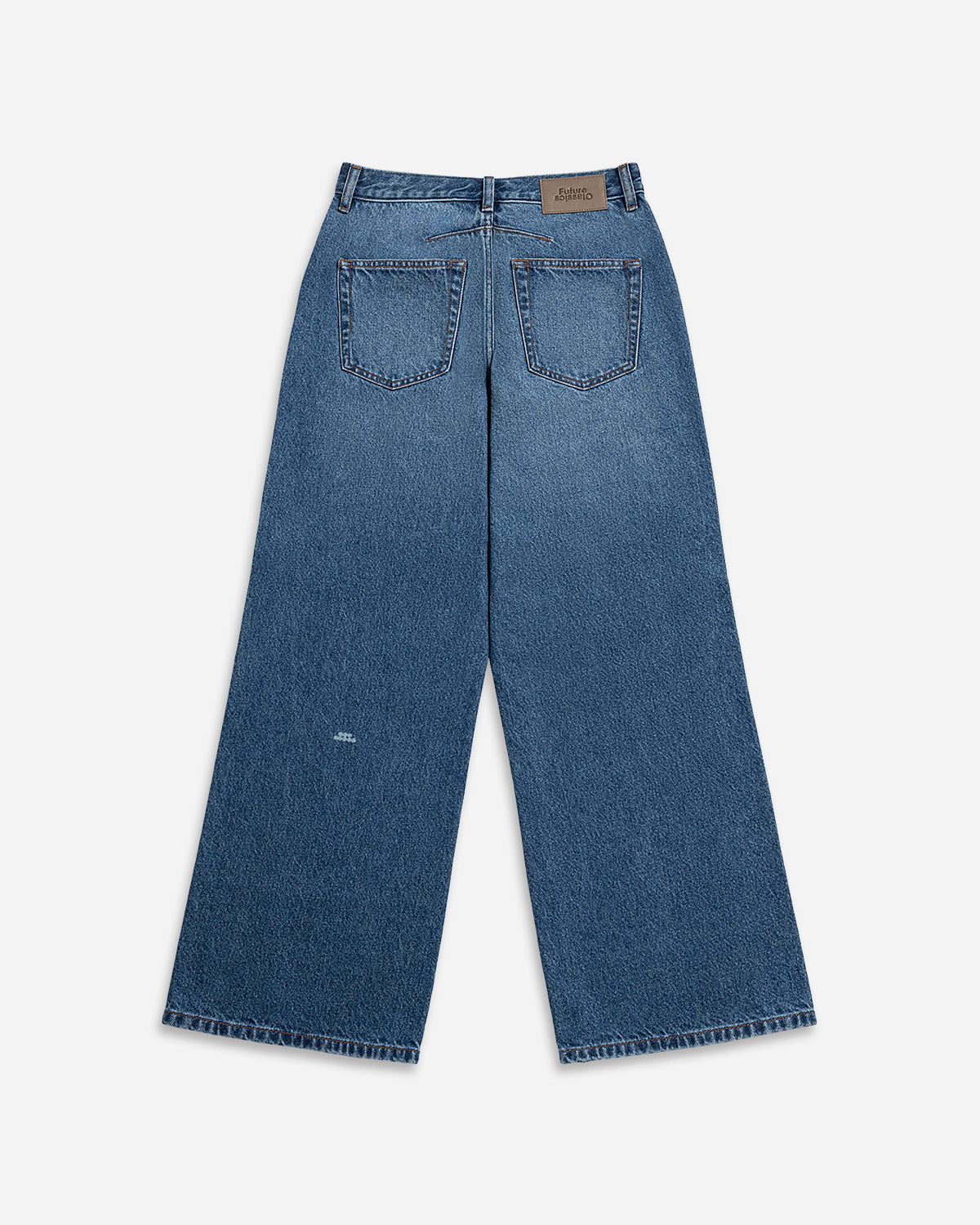 Mid Indigo Loose Fit Jeans Womens Relaxed Fit Wide Leg Jeans Future Classics