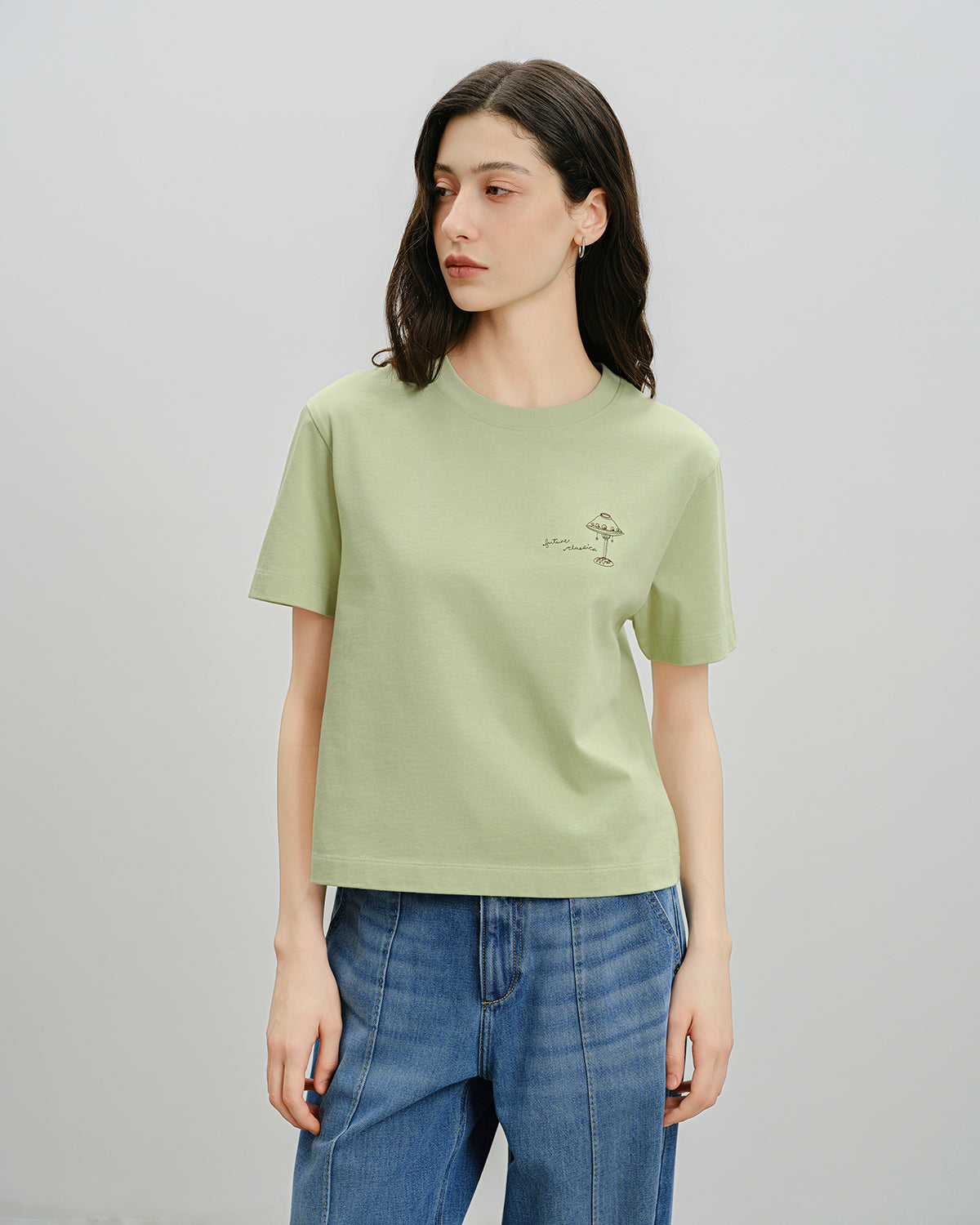 Lint Martini Boxy Tee Womens Short Sleeve Crew Neck T Shirt Martini Graphic Future Classics Clothing