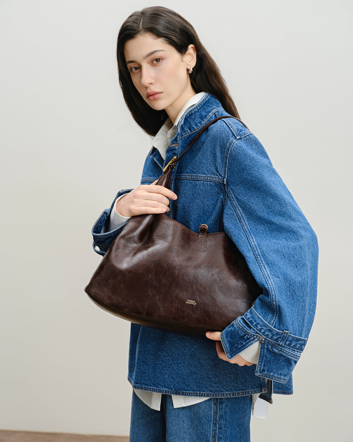Chocolate Brown Maxi Skate Vintage Hobo Womens Leather Medium Shoulder Bag Future Classics