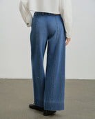 Mid Indigo Panel Jeans Womens Wide Leg Denim Pants Future Classics Clothing 