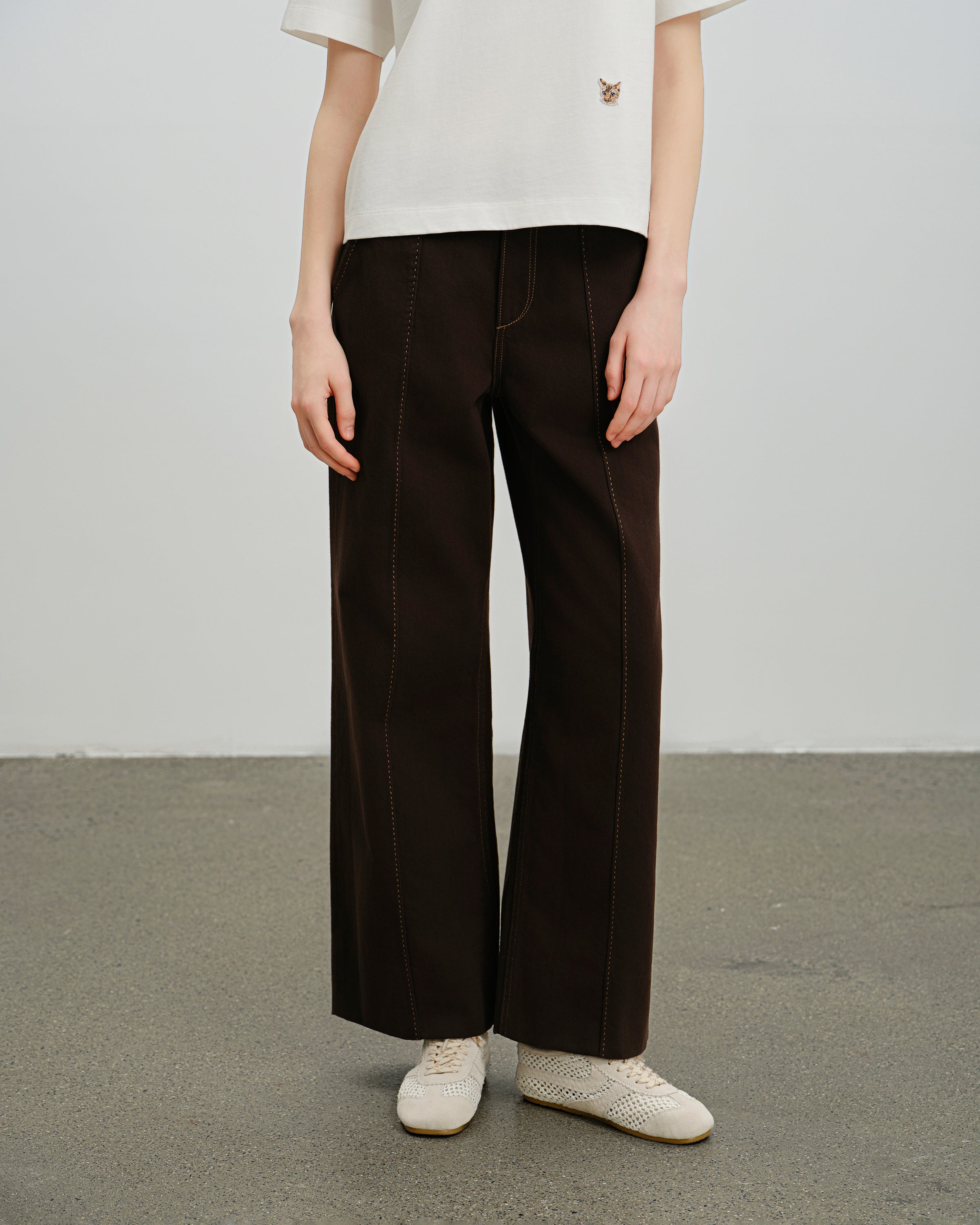 Coffee Bean Panel Jeans Coffee Bean Womens Wide Leg Brown Denim Jeans Future Classics Clothing