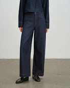 Dk Indigo Stripes Pinstripe Wide Leg Jeans Womens Pinstripe Wide leg Denim Pants Denim Jeans Future Classics Clothing 