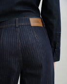 Dk Indigo Stripes Pinstripe Wide Leg Jeans Womens Pinstripe Wide leg Denim Pants Denim Jeans Future Classics Clothing 