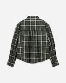 Forest Night Checks Plaid Flared Shirt Womens Cropped Plaid Shirt Future Classics 
