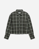 Forest Night Checks Plaid Flared Shirt Womens Cropped Plaid Shirt Future Classics 