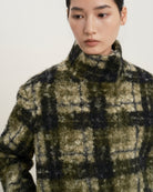 Forest Night Checks Plaid Teddy Pile Jacket Womens Checkered Jacket Future Classics 