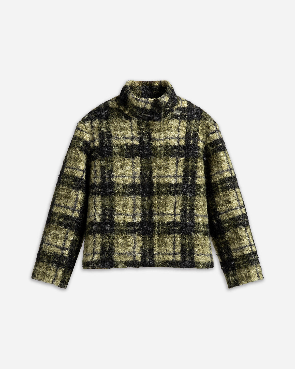 Forest Night Checks Plaid Teddy Pile Jacket Womens Checkered Jacket Future Classics 