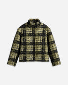 Forest Night Checks Plaid Teddy Pile Jacket Womens Checkered Jacket Future Classics 