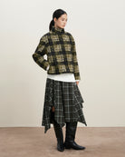 Forest Night Checks Plaid Teddy Pile Jacket Womens Checkered Jacket Future Classics 