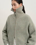 Lint Heather Resort Zip Sweater Womens Zip Sweater Future Classics 