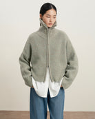 Lint Heather Resort Zip Sweater Womens Zip Sweater Future Classics 