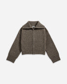 Major Brown Heather Resort Zip Sweater Womens Zip Sweater Future Classics 