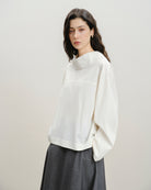 Pure White Reversed Collar Top Womens White Woven Shirt Future Classics