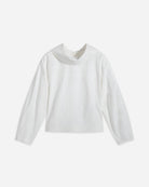 Pure White Reversed Collar Top Womens White Woven Shirt Future Classics