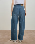 Lt Indigo Round Jeans Womens Light Wash Denim Relaxed Jeans Future Classics