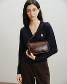 Chocolate Brown Small Loaf Vintage Crossbody Womens Small Leather Bag Future Classics