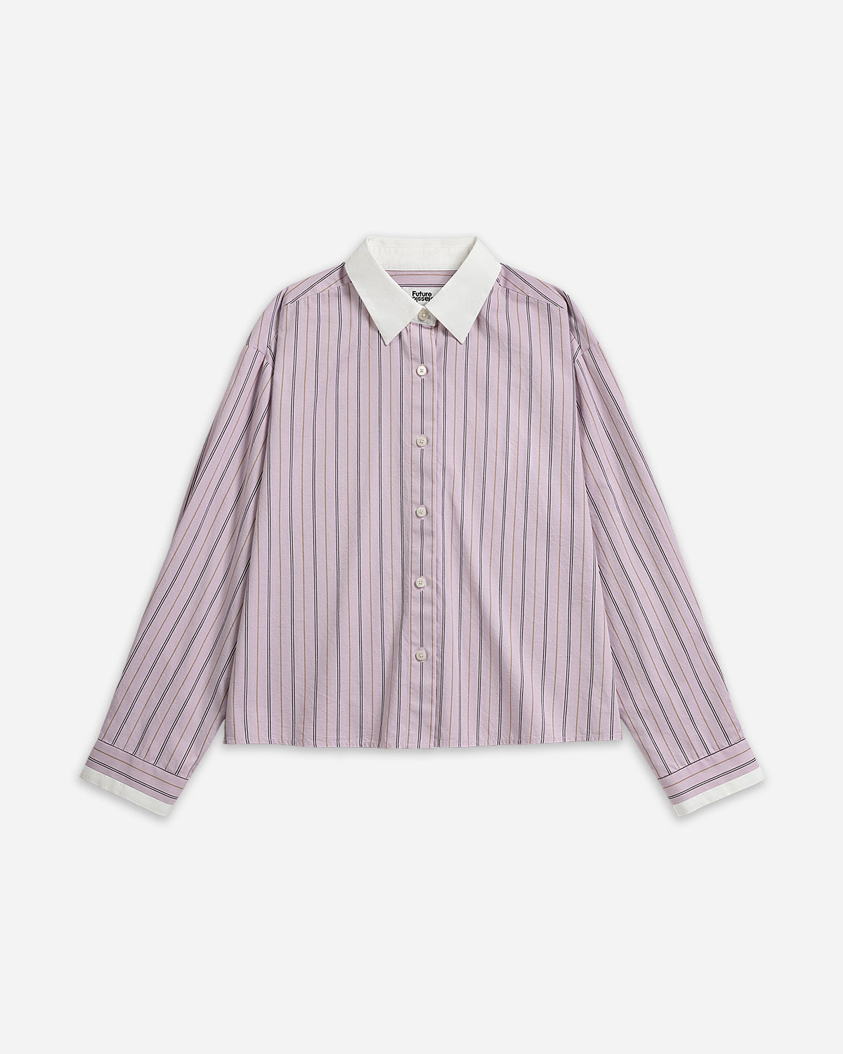Iris Purple Stripes Striped Boxy Shirt Womens Striped Woven Shirt Future Classics