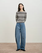 Lt Indigo Round Jeans Womens Light Wash Denim Relaxed Jeans Future Classics