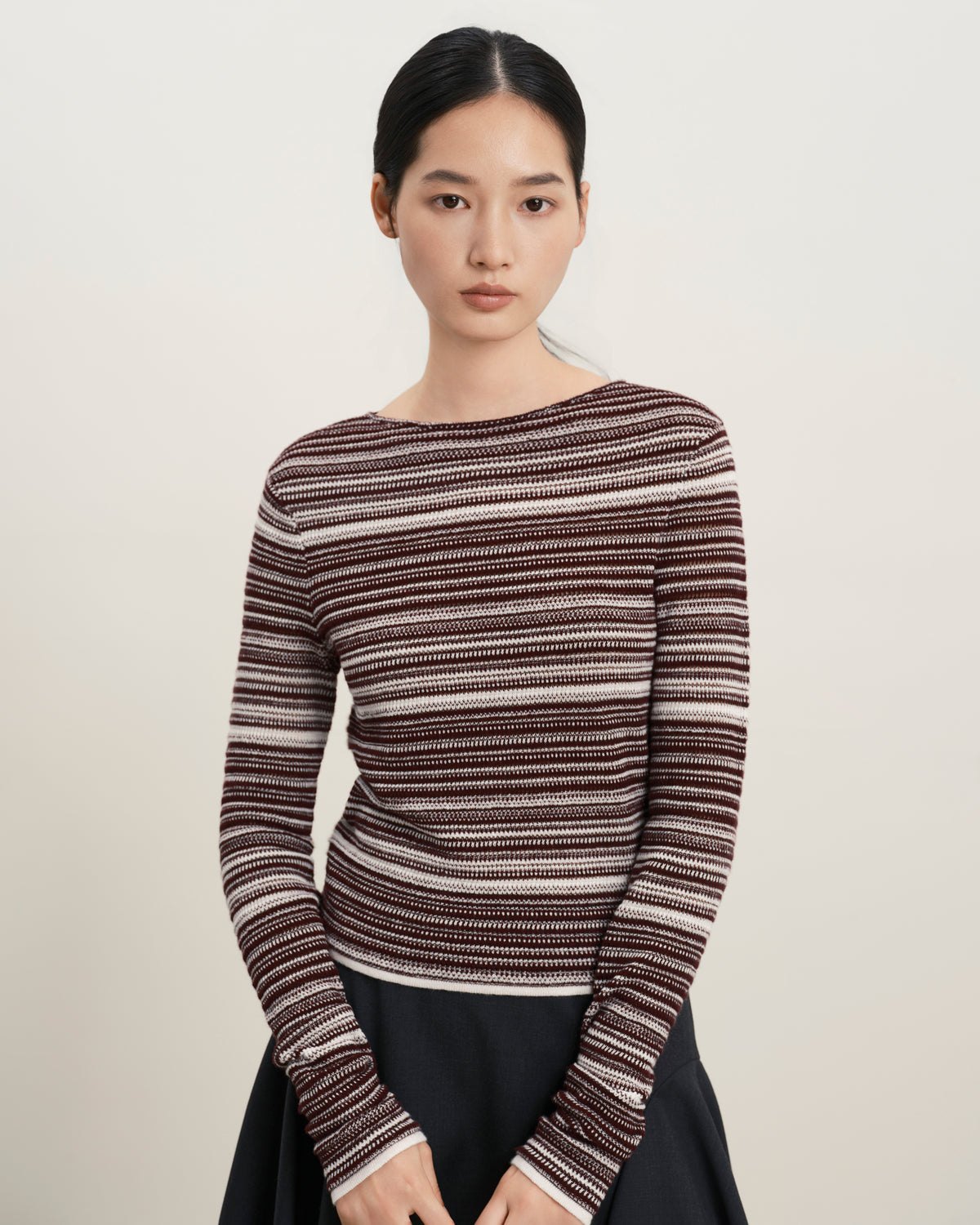 Pinot Noir Stripes Striped Crewneck Pullover Womens Pullover Striped Sweater Future Classics
