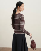 Pinot Noir Stripes Striped Crewneck Pullover Womens Pullover Striped Sweater Future Classics