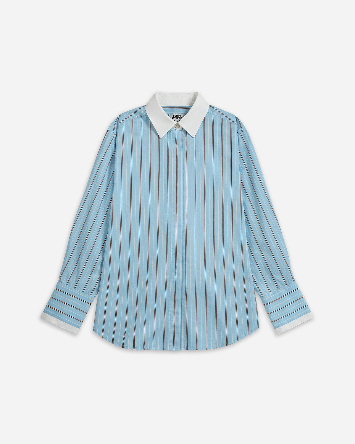 Iris Purple Stripes Striped Oversized Shirt Womens Striped Woven Shirt Future Classics