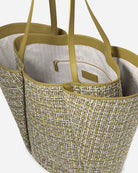 Green Moss Large Lamp Shade Tweed Tote Large Shoulder Tote Bag Utility Outdoor Beach Tote Future Classics Handbags 