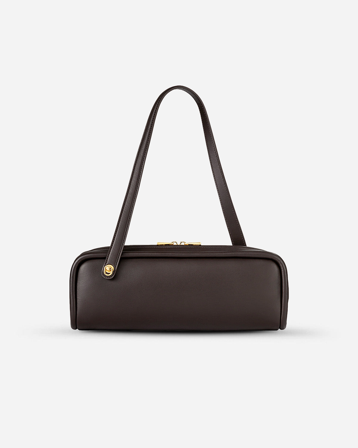 Chocolate Brown Long Loaf Nappa Clutch Womens Leather Shoulder Bag Future Classics Leather Bags 