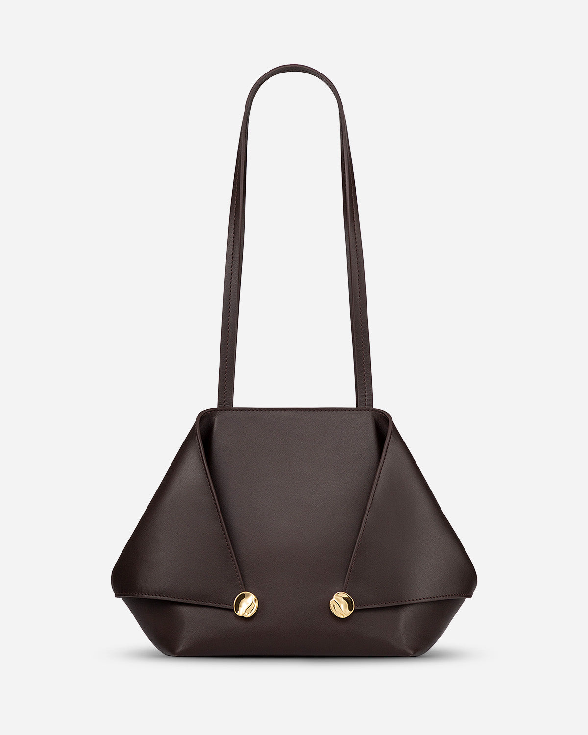 Chocolate Brown Small Collar Nappa Tote Womens leather Shoulder Bag Future Classics Leather Bags 