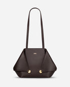 Chocolate Brown Small Collar Nappa Tote Womens leather Shoulder Bag Future Classics Leather Bags 