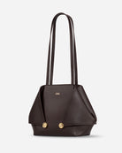 Chocolate Brown Small Collar Nappa Tote Womens leather Shoulder Bag Future Classics Leather Bags 