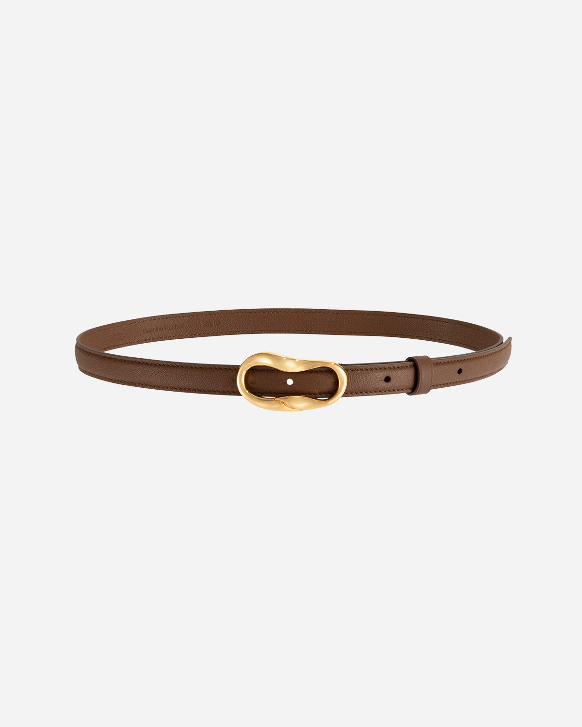 Mocha Night Buckle Goat Belt Womens Leather Belt Future Classics