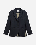 Navy Blazer Stripes Modern Blazer Womens Striped Blazer Jacket Future Classics