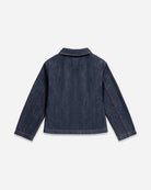 Dk Indigo Stripes Pinstripe Peter Pan Jacket Womens Denim Button Up Collared Jacket Future Classics Clothing