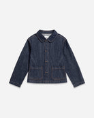 Dk Indigo Stripes Pinstripe Peter Pan Jacket Womens Denim Button Up Collared Jacket Future Classics Clothing