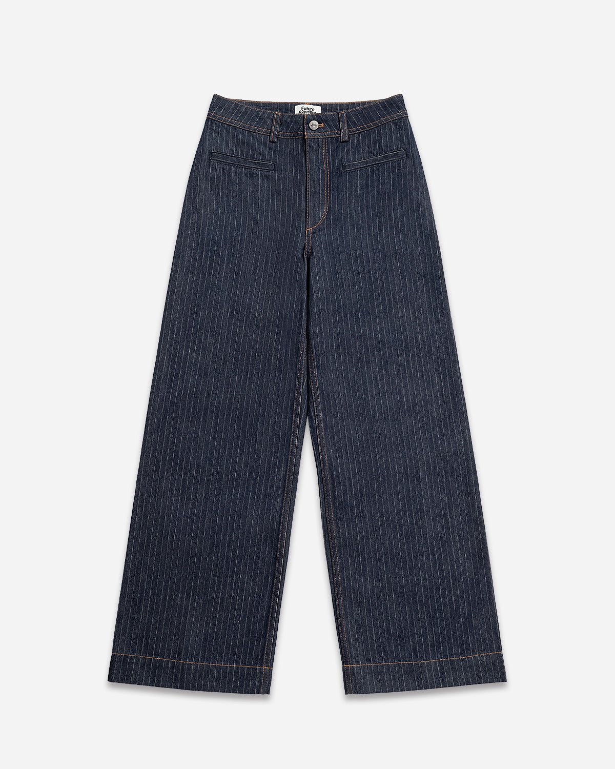 Dk Indigo Stripes Pinstripe Wide Leg Jeans Womens Pinstripe Wide leg Denim Pants Denim Jeans Future Classics Clothing 