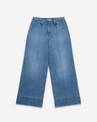 Mid Indigo Panel Jeans Womens Wide Leg Denim Pants Future Classics Clothing 