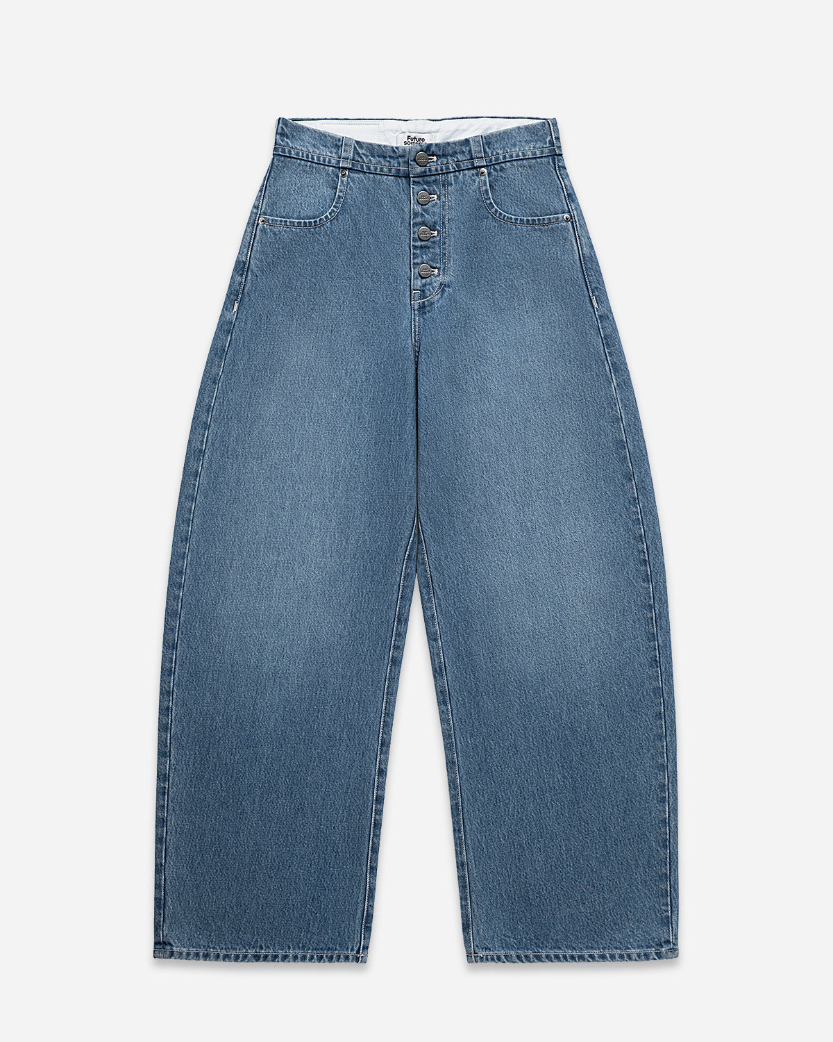 Lt Indigo Round Jeans Womens Light Wash Denim Relaxed Jeans Future Classics