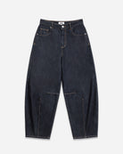Dk Indigo Structured Barrel Jeans Womens Barrel Fit Denim Jeans Future Classics Clothing