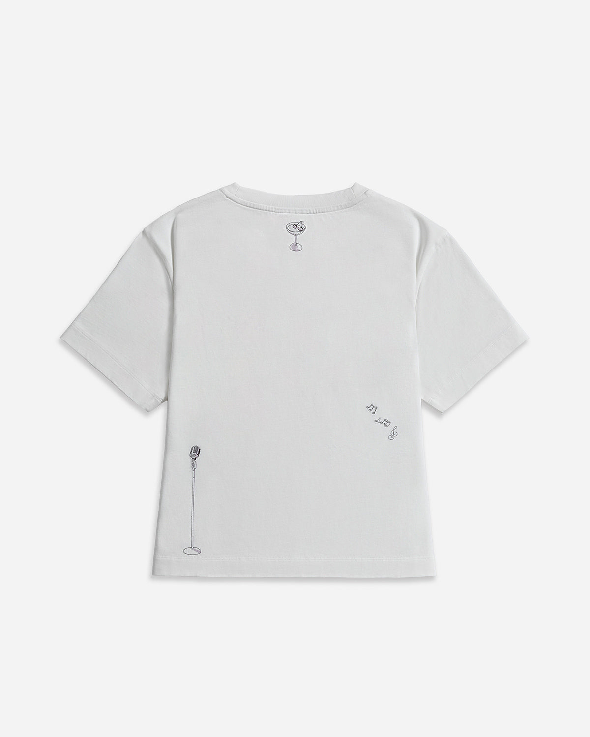 Off White Let's Jazz Boxy Tee Womens Crew Neck Short Sleeve Tee Graphic Design Future Classics Clothing 