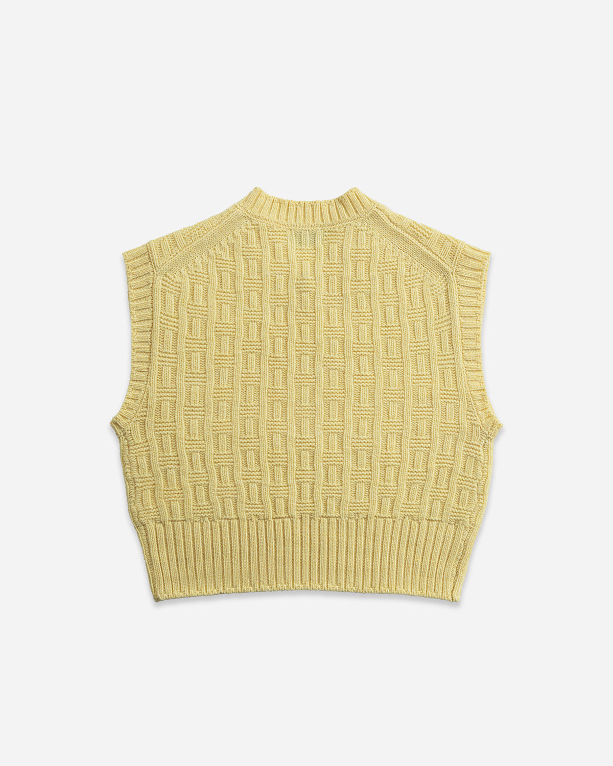 Dusty Yellow Oversized Knitted Vest Womens Knit Sleeveless V Neck Vest Future Classics Clothing 